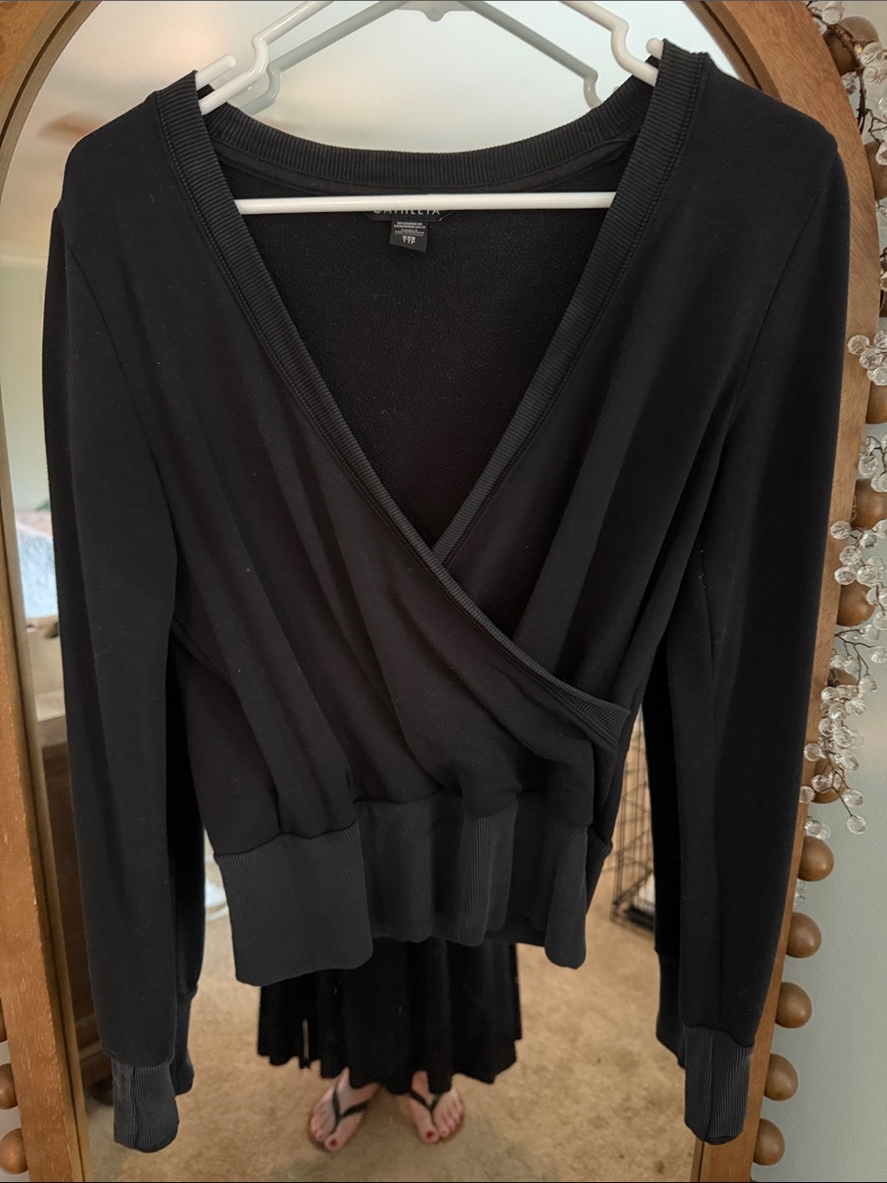 Athleta Black Pullover with Branded Neck Label